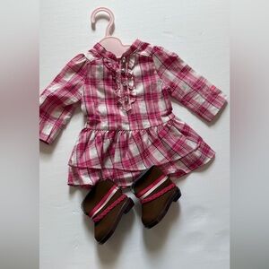 American Girl Doll Western Dress and boots